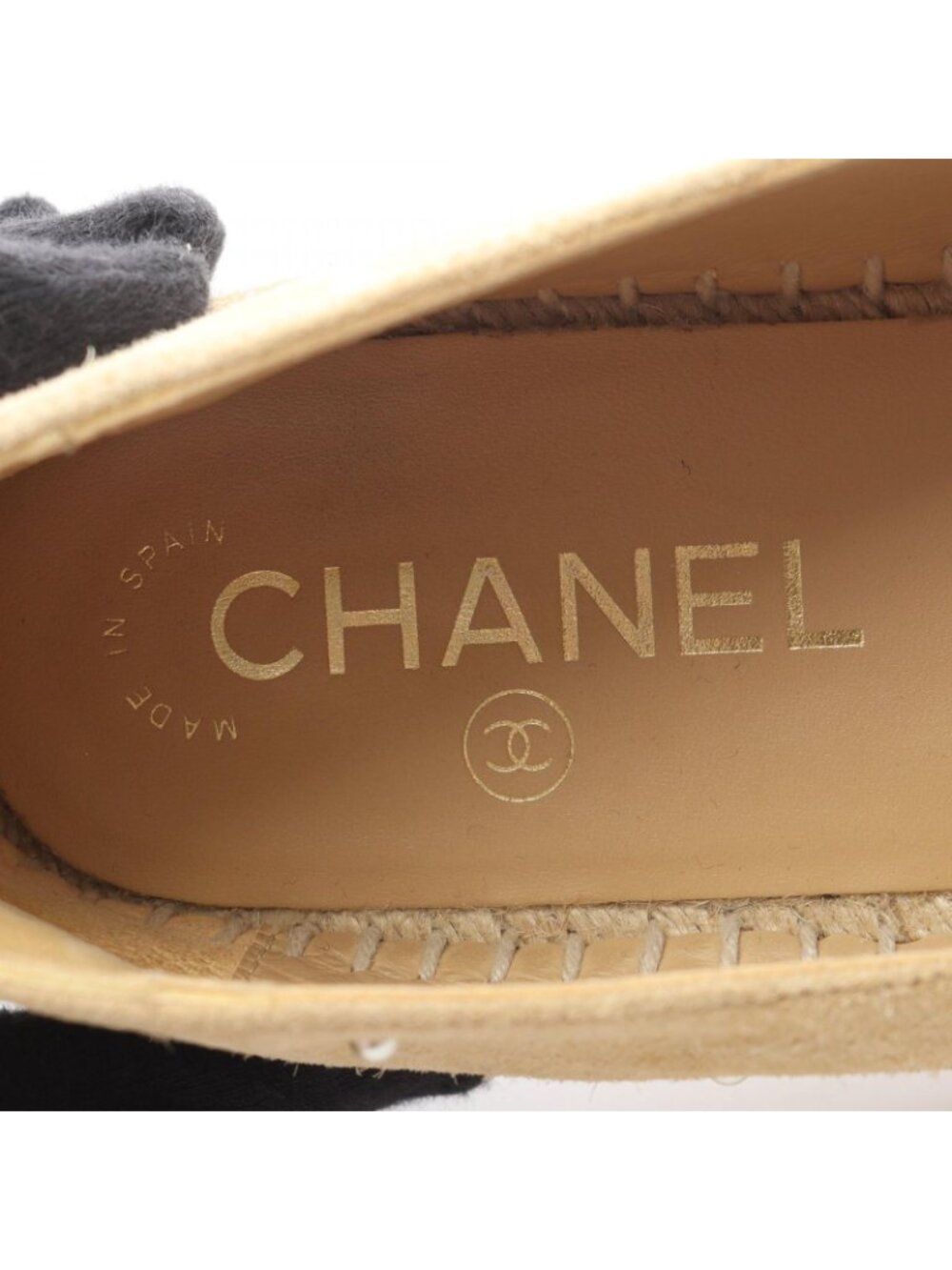 Chanel CC Logo Pearl Espadrille Slip on Suede - Picture 5 of 11